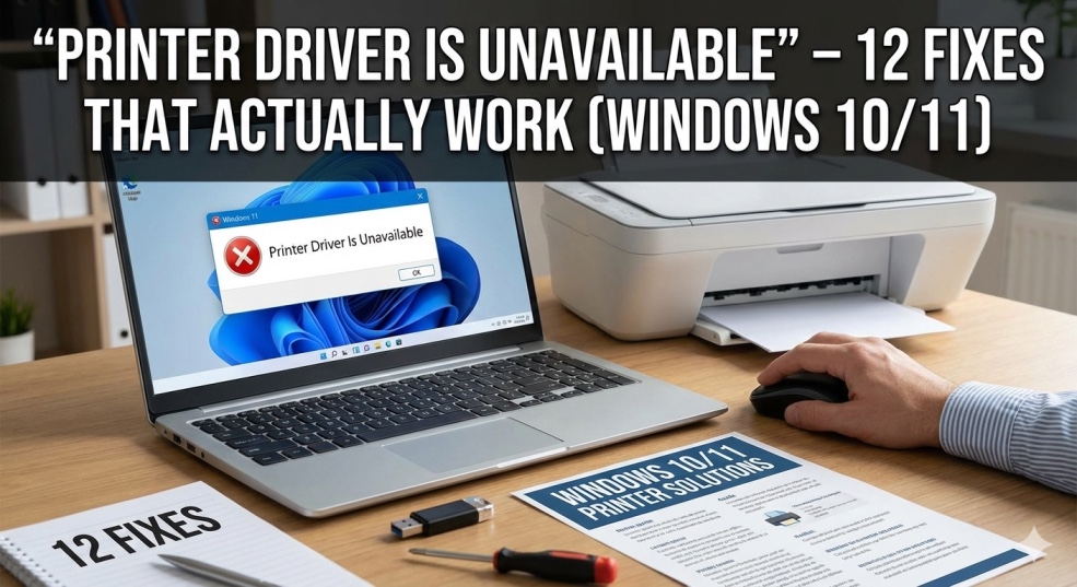 “Printer Driver Is Unavailable” — Fix It on Windows 10/11