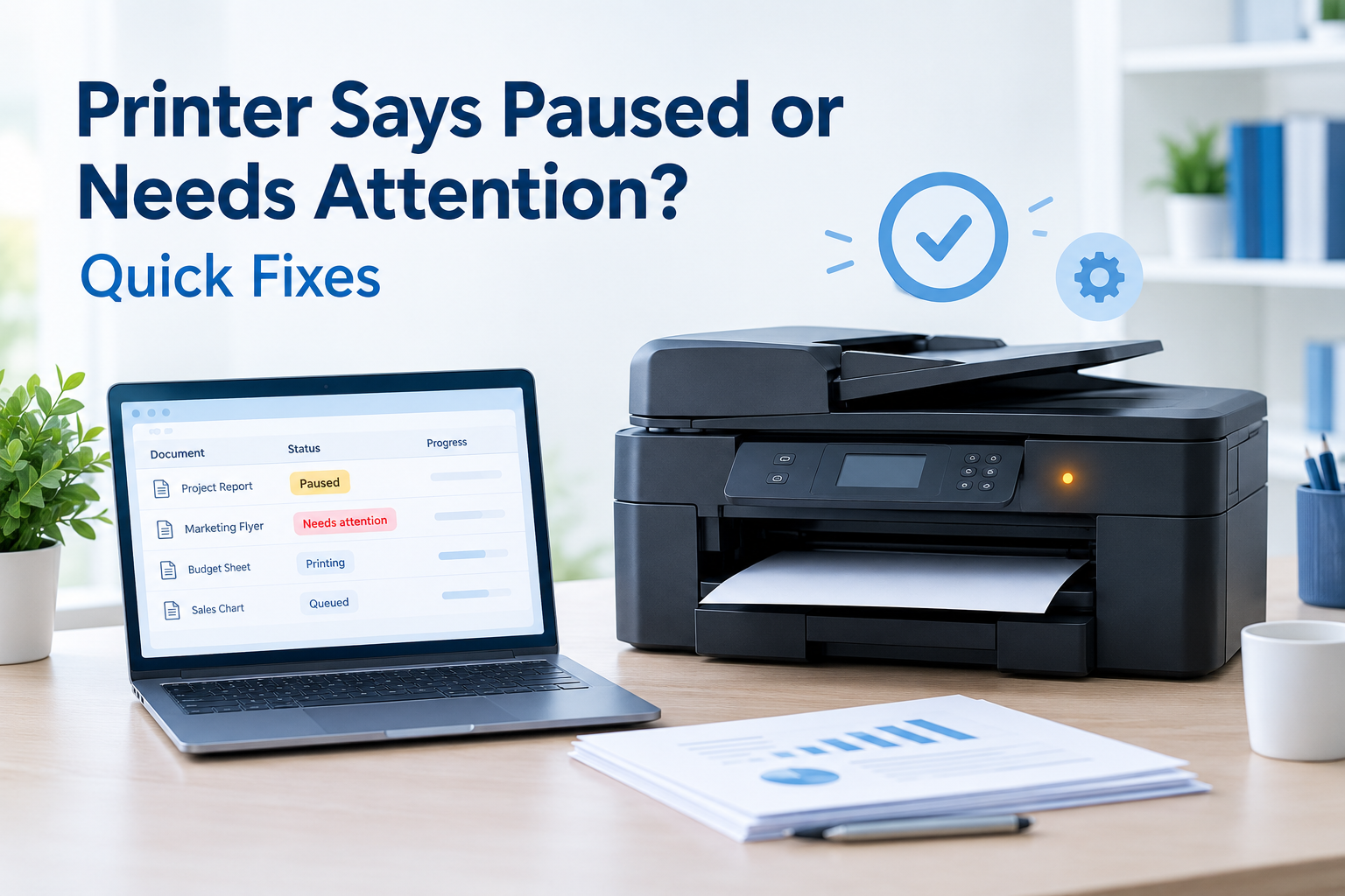 Printer Says Paused or Needs Attention? Clear It Fast