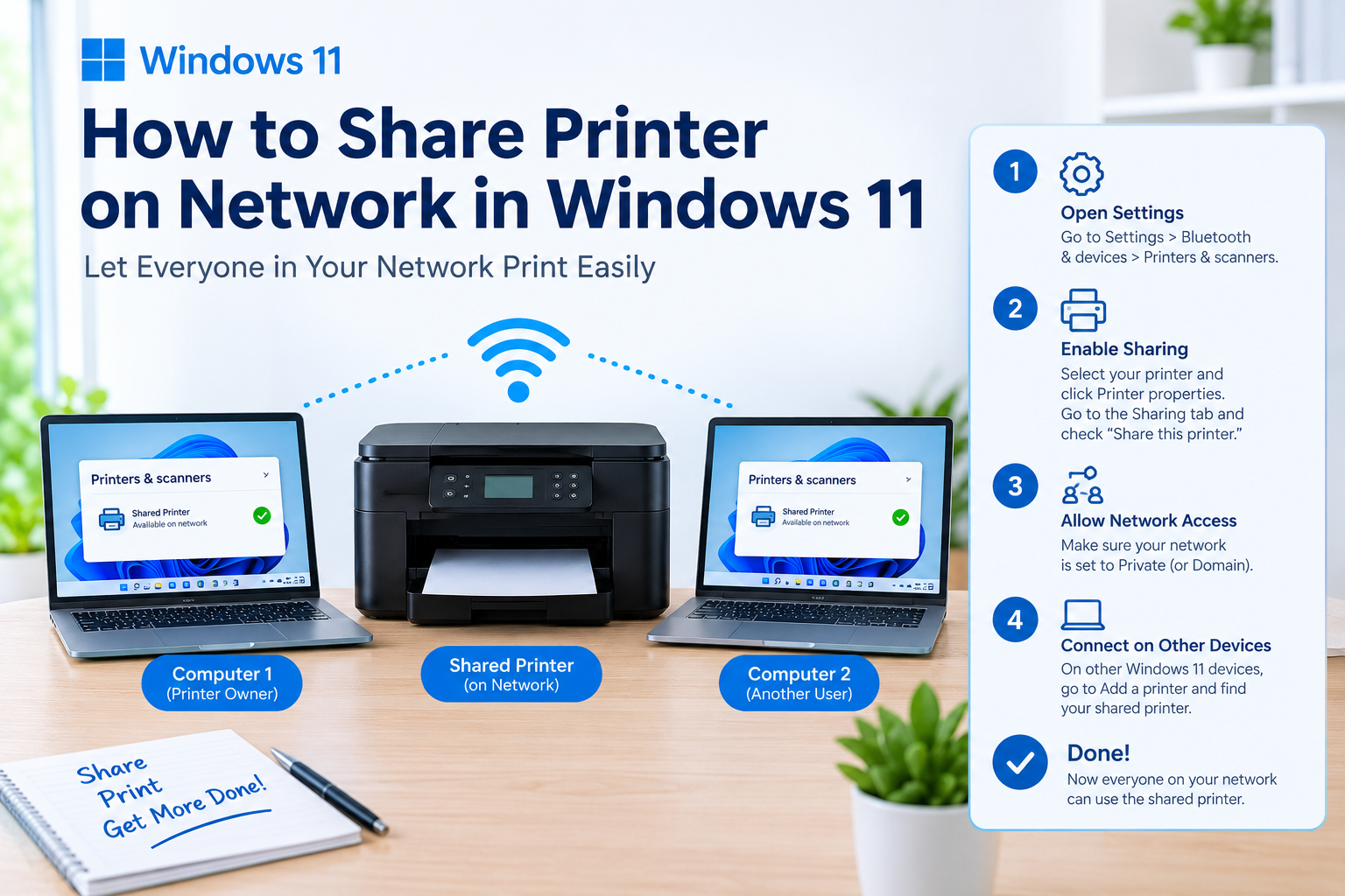 How to Share a Printer on a Network in Windows 11