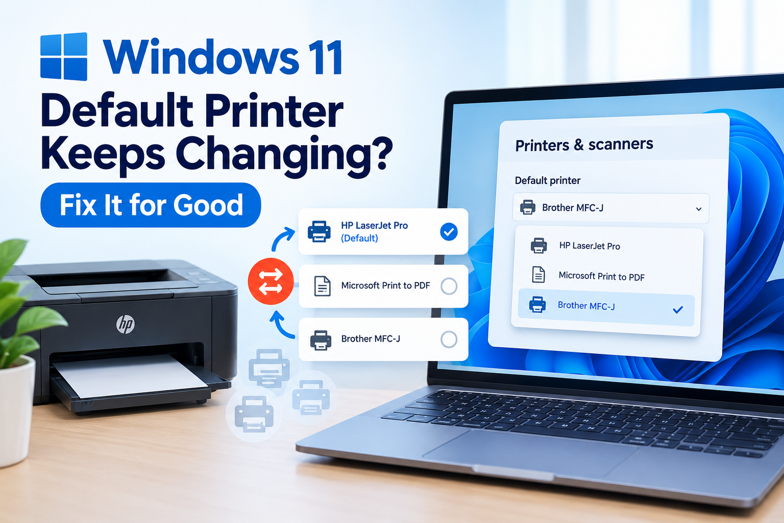 Windows 11 Default Printer Keeps Changing? Stop It for Good